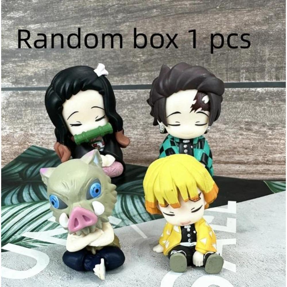 New In Stock Demon Shoulder To Shoulder Sitting Posture Blind Box Kawaii Kamado Action Figure Desktop Decor Fans Surprise Gifts