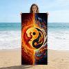 1pc Traditional Chinese-style Tai Chi Beach Towel Quick-drying Towel Suitable for Seaside Pool Camping Yoga For Family Friend