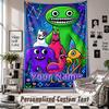 Wall Hanging Tapestry With Custom Name & Text, Garten of Banban Decorative Tapestry For Bedroom