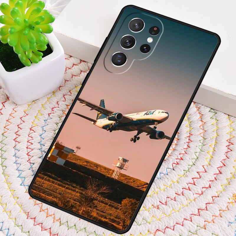 Aircraft Airplane Fly Travel Phone Case for Samsung Galaxy note 10 pro S26 Ultra S23 S24 FE S25 S21 S22 PLUS shockproof Cove