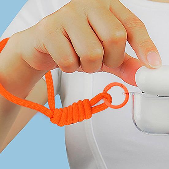 Lot de 2 Pendentifs Corde Tressée Porte-Clés Léger Haute Élasticité avec Nœud Renforcé Couleur Macaron Lanière pour Coque de Téléphone Portable