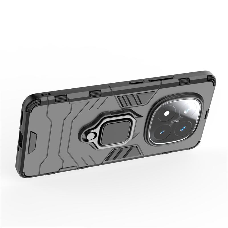 Für Xiaomi Redmi Note 14 Pro 5G Hülle Stoßfeste Panzerung Magnetische Autohalterung Ringabdeckung für Redmy Note14Pro 5G Schiebe-Objektivabdeckung