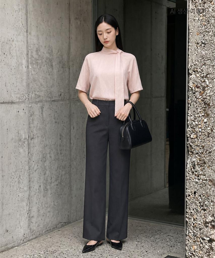 ROEM Linen-Like Semi-Wide Slacks Rmtwg24R11