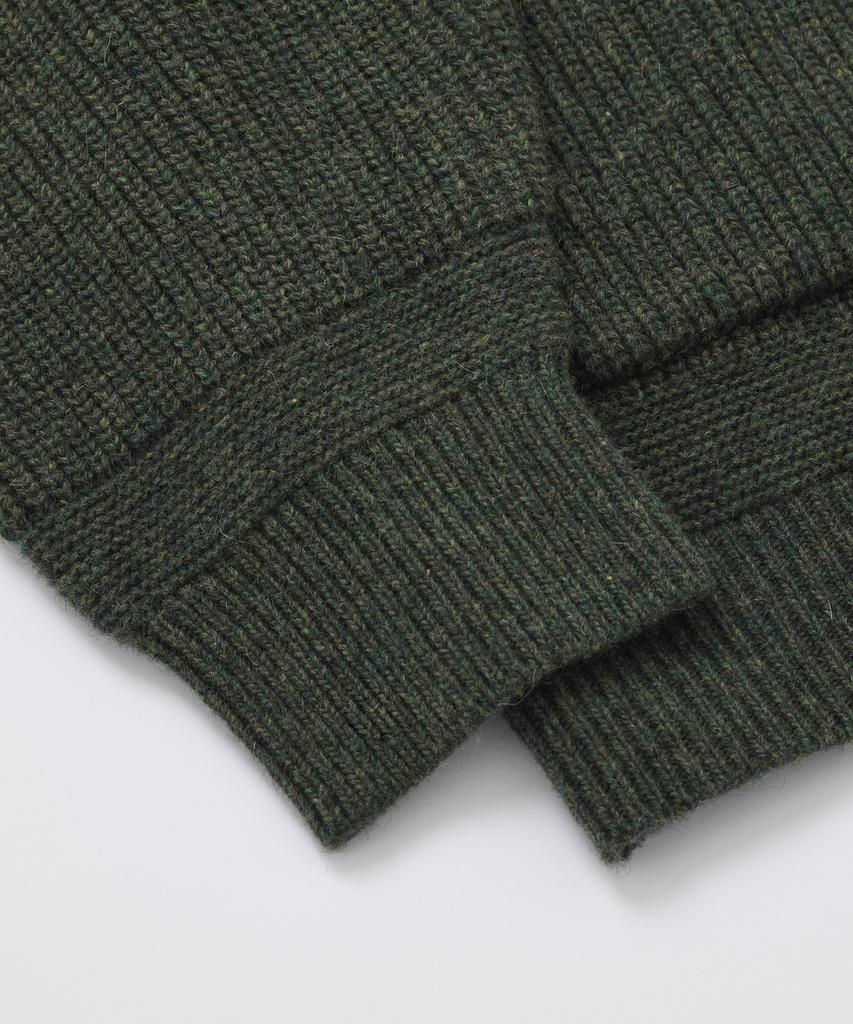 Frizmworks Heavy Wool Round Cardigan _ Forest Green