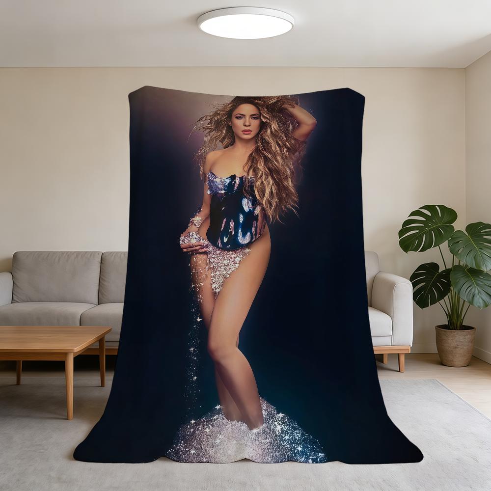Couverture Singer S-Shakira Super Chaude Confortable Couverture Jetée en Peluche Enfant Maison Canapé Chambre à Coucher Cadeau