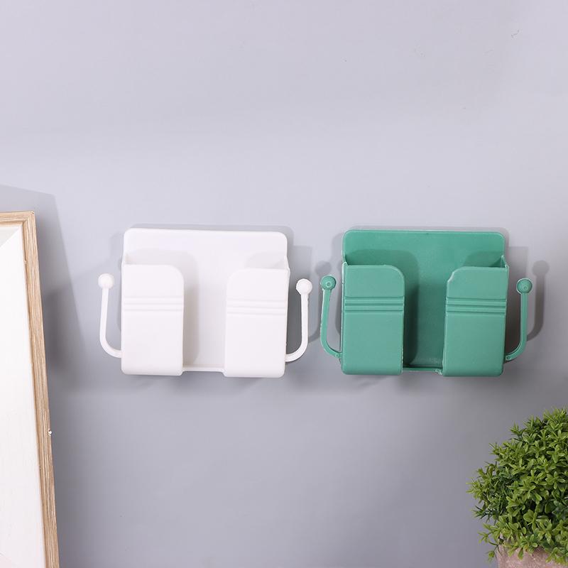 Mobile Phone Holder Wall Mounted Organizer Storage Box Control Plug Wall Stands Charging Stand for Mobile Phone
