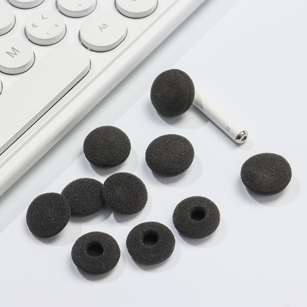 10pcs Comfortable Ear Pads Replacement Headset Cushion Earphone Sponge Black Soft Foam