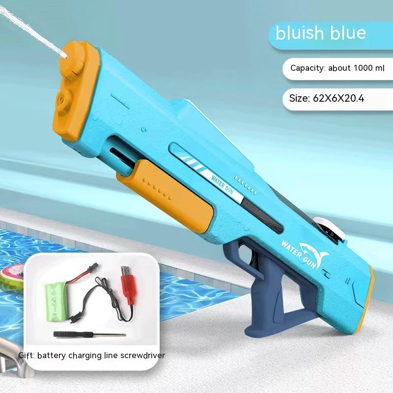 Electric Water Gun Large Capacity Automatic Water Absorption Toys Manual Pulling Manual Adding 3 Ways To Play Summer Boy Gift