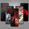 Coque Pour Samsung Galaxy S20 S22 Ultra S21 FE S10 S9 Plus Note 20 10 Lite 9 Coque de Téléphone Souple Peinture à l'Encre Paysage Art Samouraï