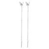 Long Tassel Butterfly Drop Earrings Silver Color Fashion Hanging Women Earrings Summer Jewelry Girls Gifts AVE