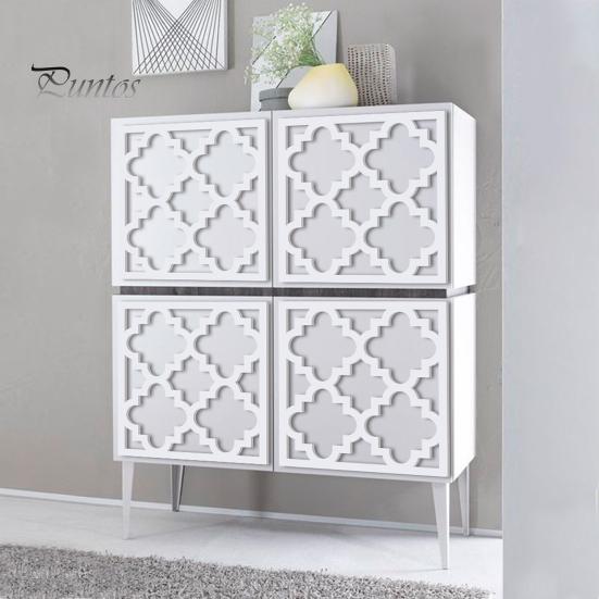 4Pcs/Set Geometric Mirror Wall Sticker Removable Self-adhesive Home Office Living Room Bedroom Kitchen Cabinet Hollow Decorative Decal