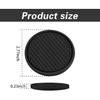 4 PCS Car Center Console Coaster, 2.75-inch PVC Thickened Honeycomb Surface Anti-Slip Waterproof Fixed Recessed Coaster, Portable Car Interior