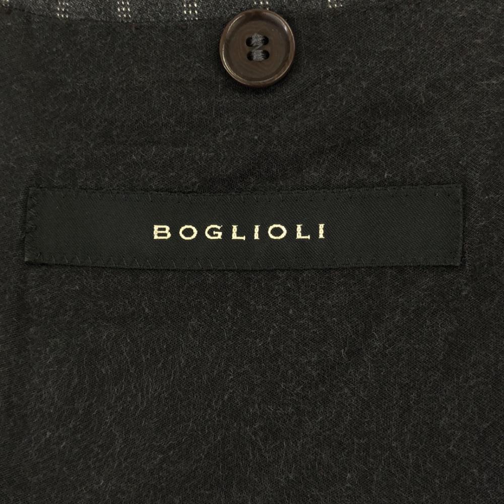 BOGLIOLI Pagamintas Italijoje 100% vilnos dryžuotas kostiumas Komplektas 46 Pilkas Dvigubo apdirbimo Vyriškas Dėvėtas