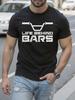 BMX Racing Bike Handlebar Graphic Tshirt Graphic Tee - Bl...