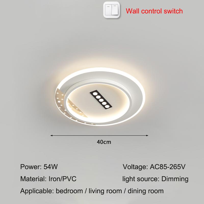 Three-color Dimming Indoor Ceiling Lamp Bedroom Living Room Dining Room Lighting Modern Square Round Ceiling Lamp 110V 220V