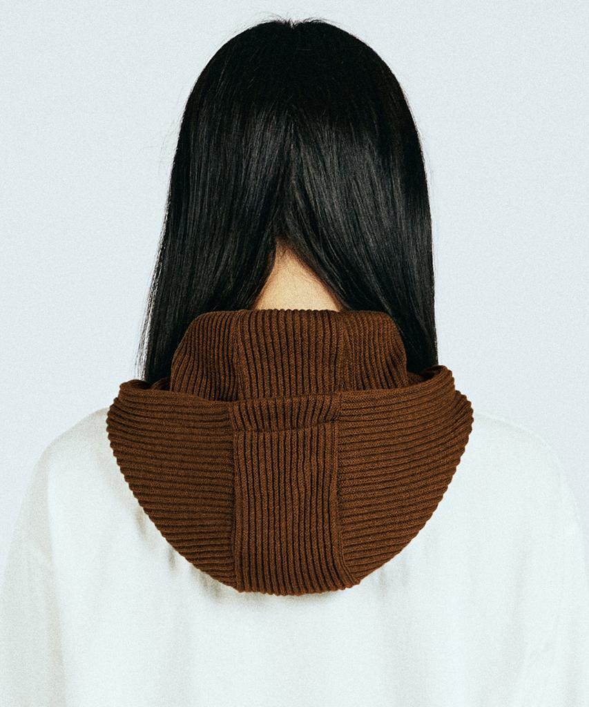 VASROCK Churros Knit Scarf Balaclava Brown
