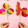 Handmade Eighteen Changes Paper Flip Flowers Folk Art Paper Toy Festive Hand Flip Flowers