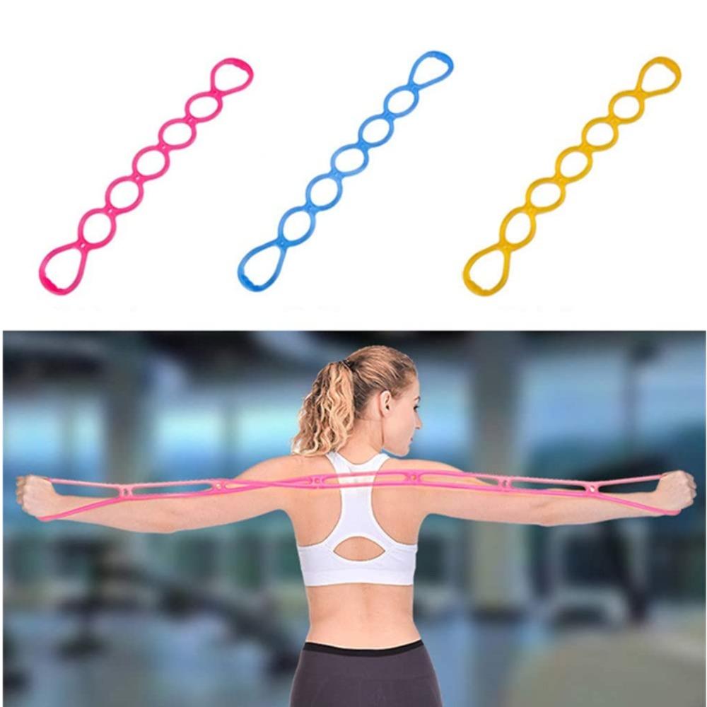 Useful Physical Stretch Resistance Band Silicone Elastic Leg Hand Stretch Band Portable Yoga Stretching Band Workout