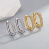 Luxury Rhinestone U Shaped Ear Cuffs Minimalist Fresh Sweet Fashion Earrings For Women Stylish Hoop Earrings Jewelry