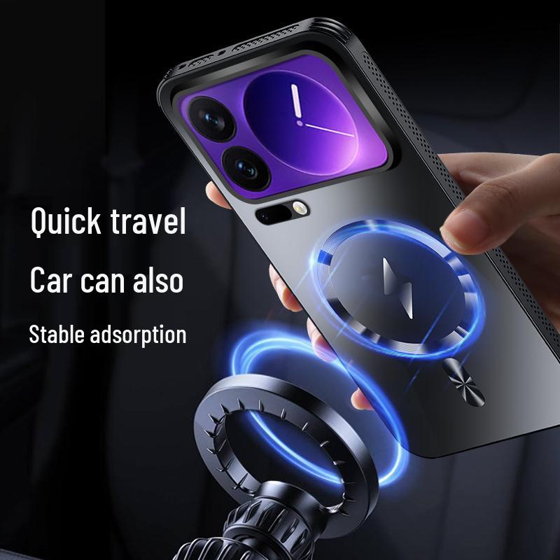 Xiaomi 17ProMax Frosted Magnetic Heat Dissipation Anti-Fall Phone Case