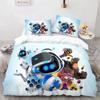 Astro Bot Cute Cartoon Bedding Set Duvet Cover Pillow Case Single Double King Size Adult Boys Bedroom