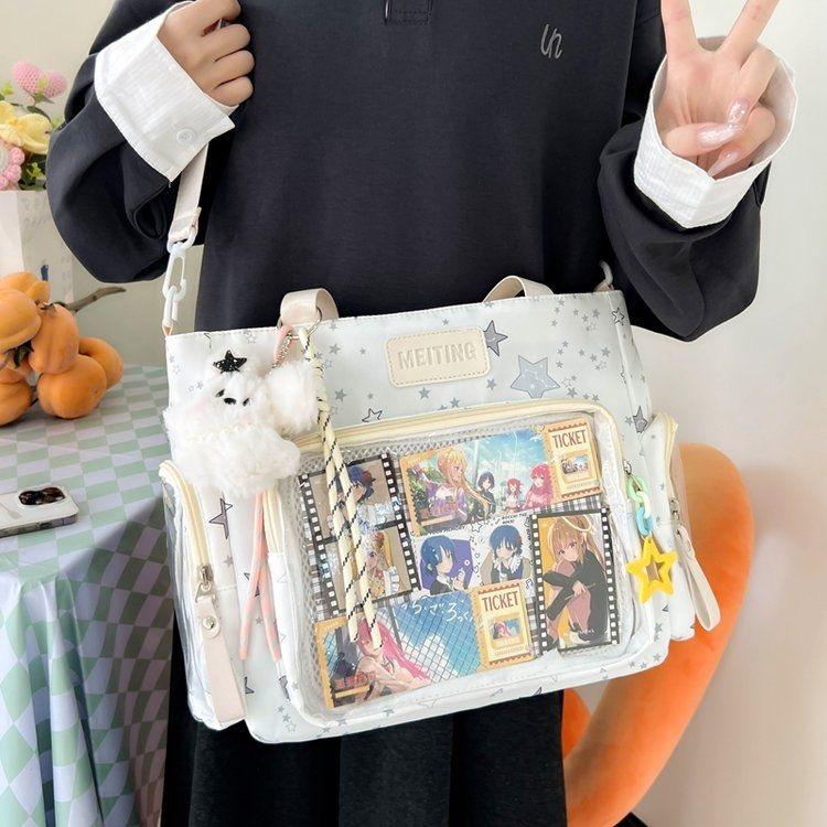 Neue Y2K Süße Japanische Ita Tasche Lolita Mädchen Transparente Schulter-Tragetasche Große Kapazität Umhängetasche Lässige Tasche DIY Display Handtaschen