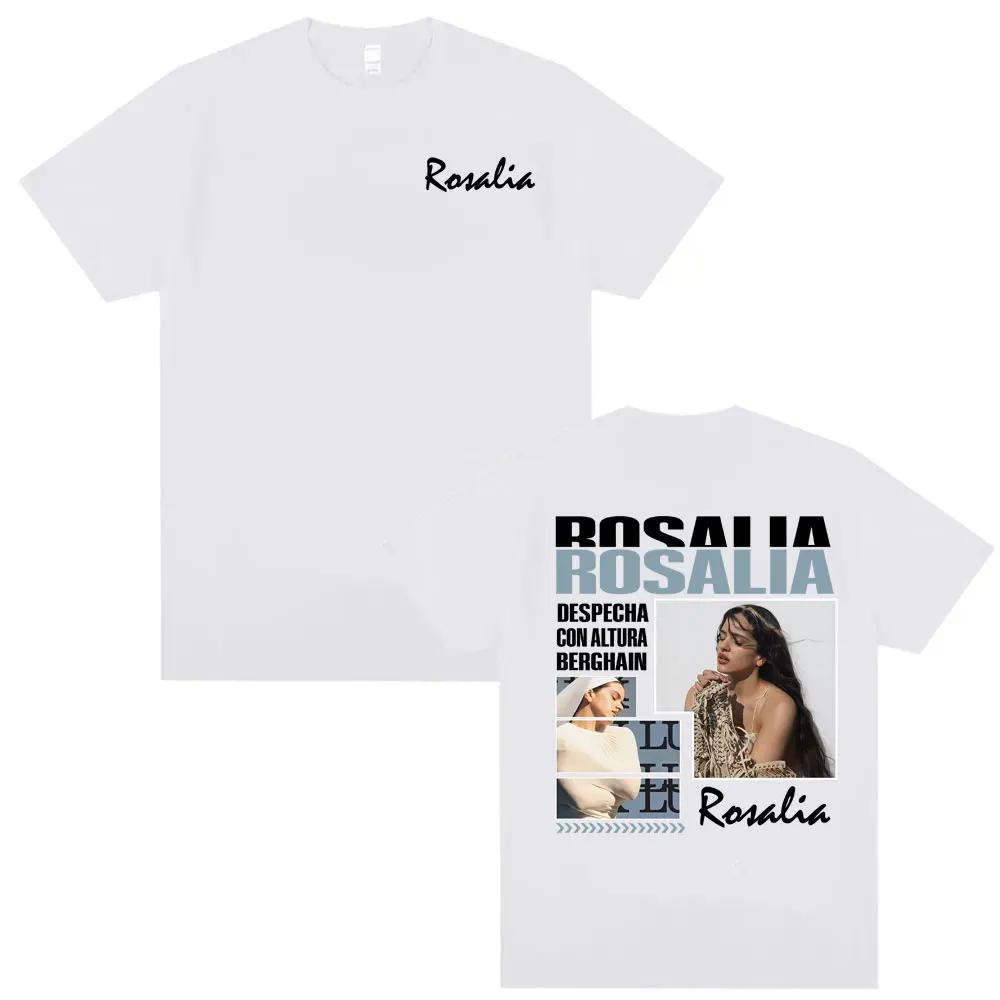 Singer Rosalia LUX New Album Tour Merch Tshirts Unisex Women Clothing Fashion Aesthetic T Shirt High Quality Casual ONeck Tshirt
