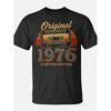1976 Vintage Birthday Unisex T-Shirt - Original 1976 Retro Cassette Graphic Tee - Limited Edition 49th Birthday Gift for 1976 Born - Unisex Black Shir