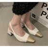Fashion New Style Fashion Women's Shoes Women's Dress Shoes Mid Heel Wedding Sandals All Matching Pointed Princess Shoes Zapatos Mujer