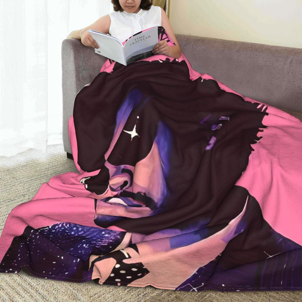 The Weeknds Rapper Singer Warm Blanket Travel Office Plush Throw Blanket Aesthetic Couch Chair Flannel Bedspread Sofa Bed Cover