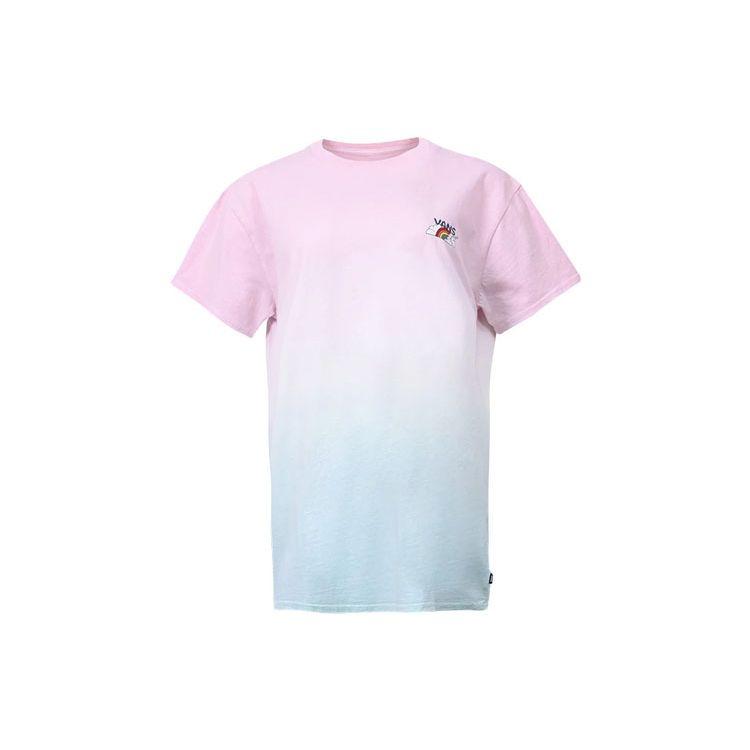 Vans T-shirt Décontracté à Col Rond et Manches Courtes avec Imprimé Dégradé Licorne Unisexe Hauts Rose VN0A54LCUUZ
