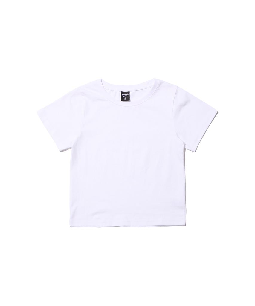 CREAM SODA LAB Men'S Standard Fit Cropped Short Sleeve Tee White