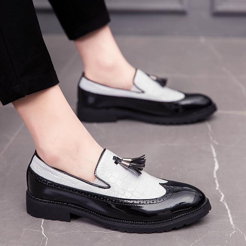 Męskie Buty z Frędzlami Brytyjski Casual Oddychające Modne Wysokiej Jakości Skórzane Buty Męskie na Imprezy 38-48 Buty Męskie