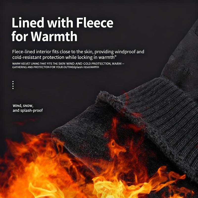Winter New Touch Screen Warm Gloves for Men Washable Windproof Warm All Finger Gloves Outdoor Travel Skiing Running Equipment