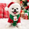 Cute Christmas Dog Knitted Scarf Collar Warm Santa Claus Pet Neck Warmer Festival Lightweight Cat Winter Scarf for Small Dogs