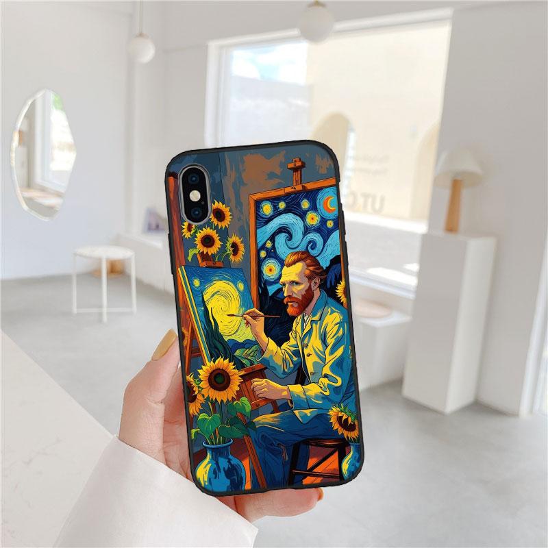 PP59 Sternennacht Van Gogh Gemälde Weiche Hülle für Xiaomi Xiaomi Poco M4 M5 M6 M7 X3 X6 X7 F8 Ultra Pro GT NFC