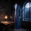 Gothic Fantasy Coat For Women With Double Breasted Design For Stage Performances