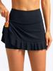 Women's High-Waist Quick-Dry Swim Skirt: Sports Tennis Skirt with Pockets, Sun Protection, Tummy Coverage