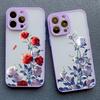 Rose Flower Phone Case For iPhone 11 Case iPhone 15 14 Pro Max 11 12 13 Pro Max Mini XR XS X 7 8 14 15 Plus SE2 Shockproof Cover