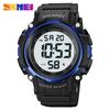 Trendy men's large dial digital display watch, multi-functional male student chronograph waterproof sports watch