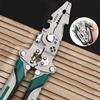Multifunctional Folding Wire Stripper Pliers with Pulley Design Cable Cutter Crimping Tool for Multiple Hand Tool Use