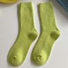Thicken Mid-Calf Socks Solid Colors Knitted Socks New Wool Socks  For Women