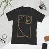 Vintage Goldener Schnitt Heilige Fibonacci Spirale T-Shirts für Unisex Rundhals Baumwolle T-Shirts Mathe Kurzarm T-Shirt Kleidung