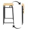 Foldable Computer Desk 80 Cm – Compact Work Table Light Brown Wood Effect