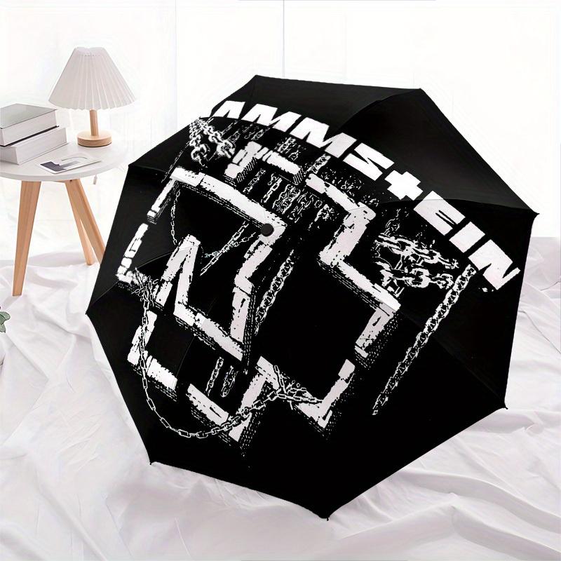 1 Stück Rammstein-Themen-Regenschirm, Hochwertig, Automatisches Öffnen und Schließen, Multifunktionaler Regenschirm G0811018