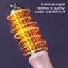 Cordless Hair Curling Iron Brush 3-in-1 Hair Curler Straightening Brush 5000mAh Thermal Hair Brush 3 Temperature Curling Wand for Women