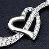 Collier Choker Yousheng Alliage Pendentif en Forme de Cœur avec Strass Scintillants Collier à Longueur Réglable Bijoux Cadeau