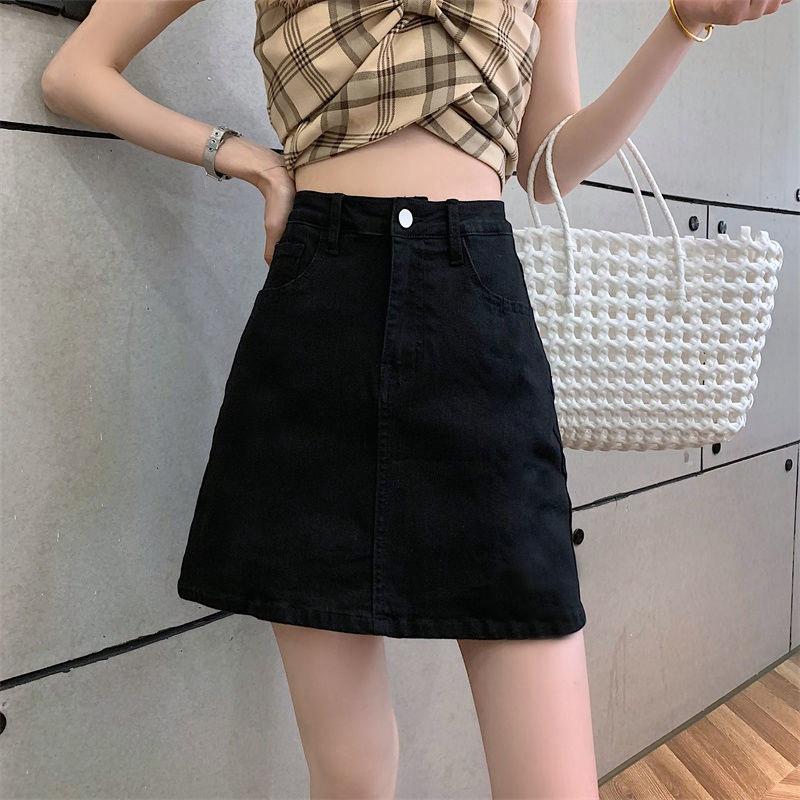 Sommer High-Waist Denim Half-Body Rock Tide Damen dünnes Paket Hip A Wort kurzen Rock