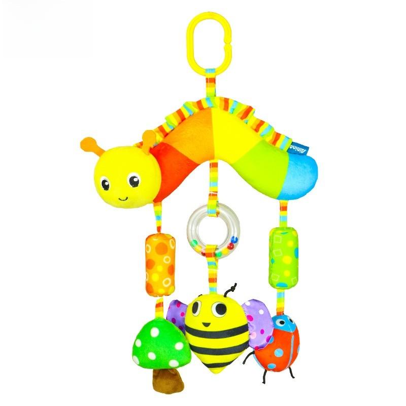 Baby Colorful Animal Car Hanging Toy Plush Rattle For Newborns And Infants