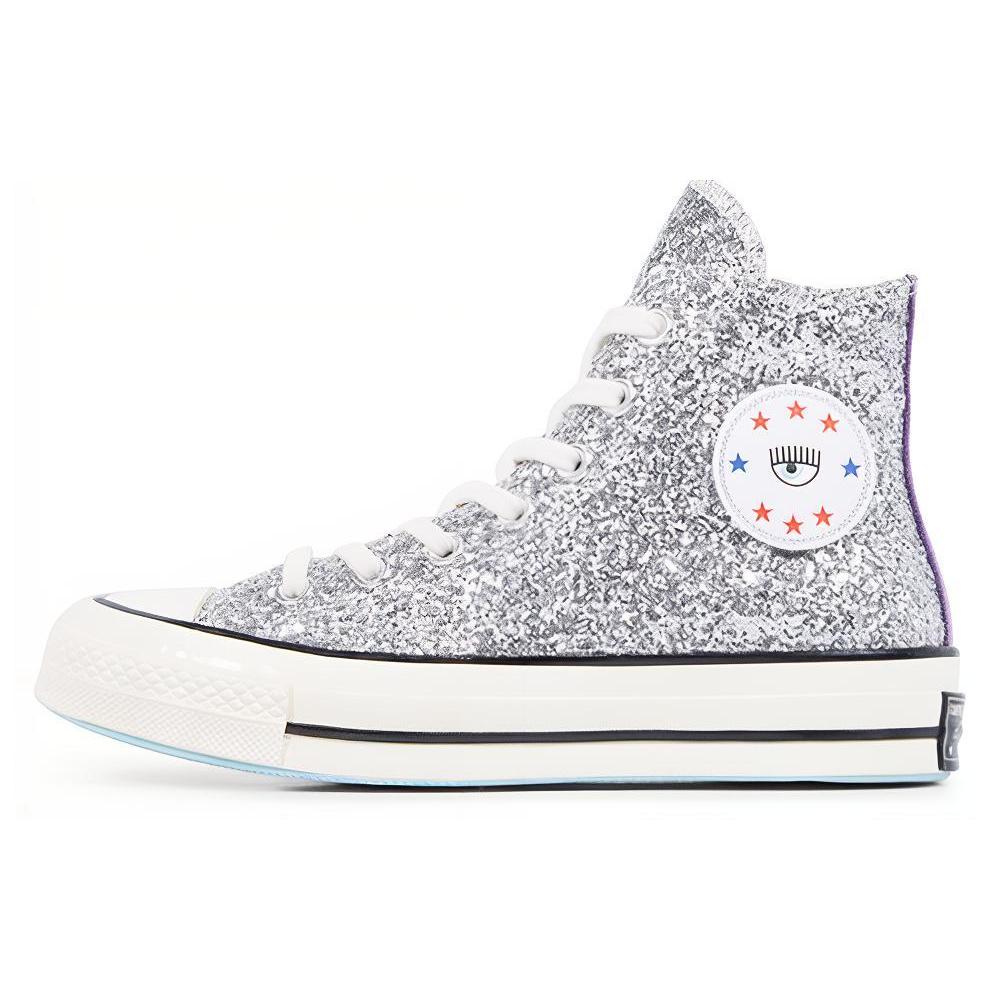 Chuck 70 Chiara X Chuck 70 Wmns Converse High Silver Glitter Purple Womens 563832C